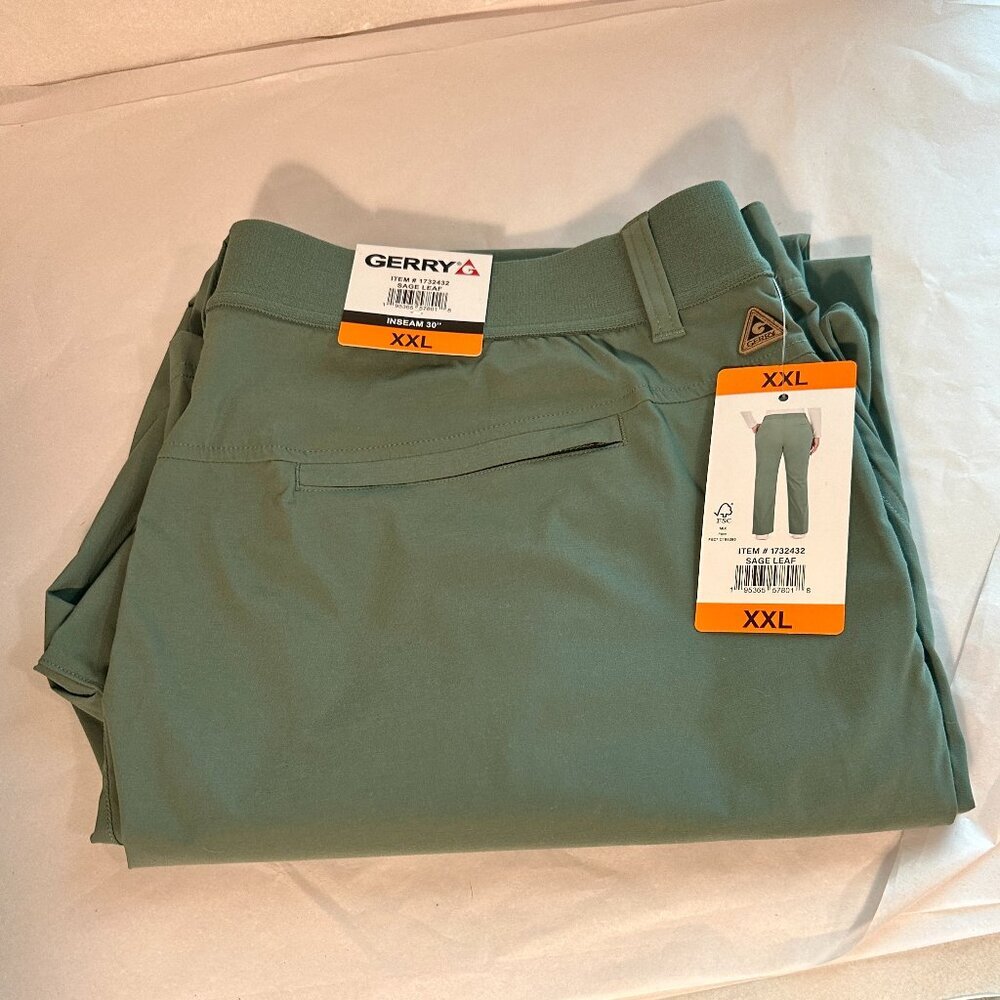 New Gerry Revive Stretch Pants Women's Size XXL Sage Green Hiking Sport Travel
